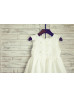 Ivory Cotton Flower Girl Dress With Bows